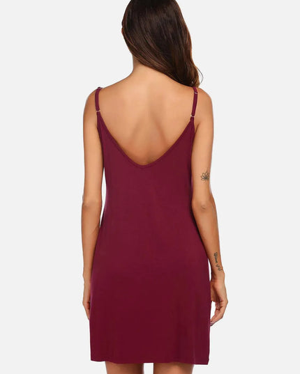 Scoop Neck Spaghetti Strap Lounge Dress