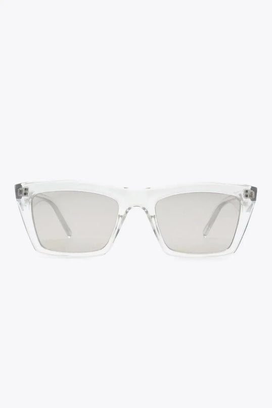 Gafas de sol rectangulares con montura de propionato de celulosa y protección UV400