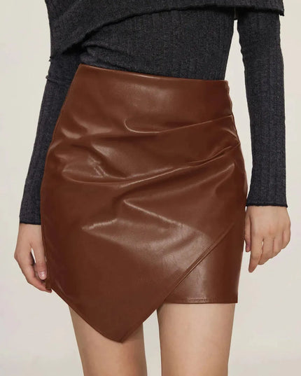 Elasticated Mini Skirt with Concealed Zipper