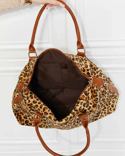 Animal Print Brushed Weekender Bag