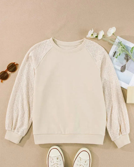 Basic Opaque Long Sleeve Crewneck Sweatshirt