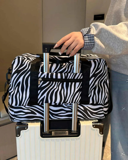 Bolsa de viaje de tela Oxford con estampado de leopardo