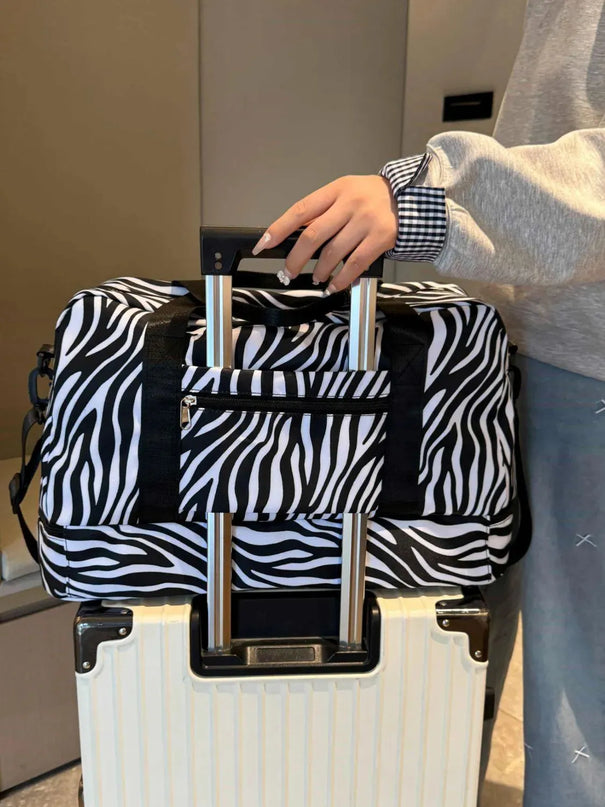 Bolsa de viaje de tela Oxford con estampado de leopardo