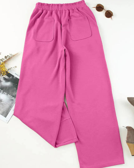 Comfy Pocketed Elastic Waist Lounge Pants