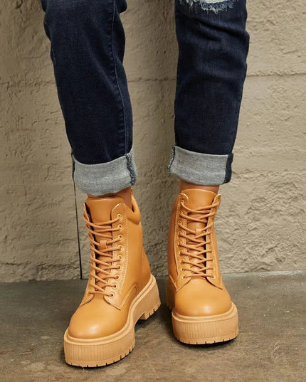 East Lion Corp Platform Combat Boots - ShopEasier