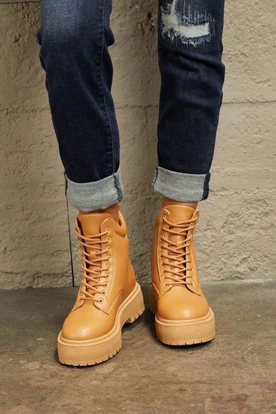 East Lion Corp Platform Combat Boots - ShopEasier