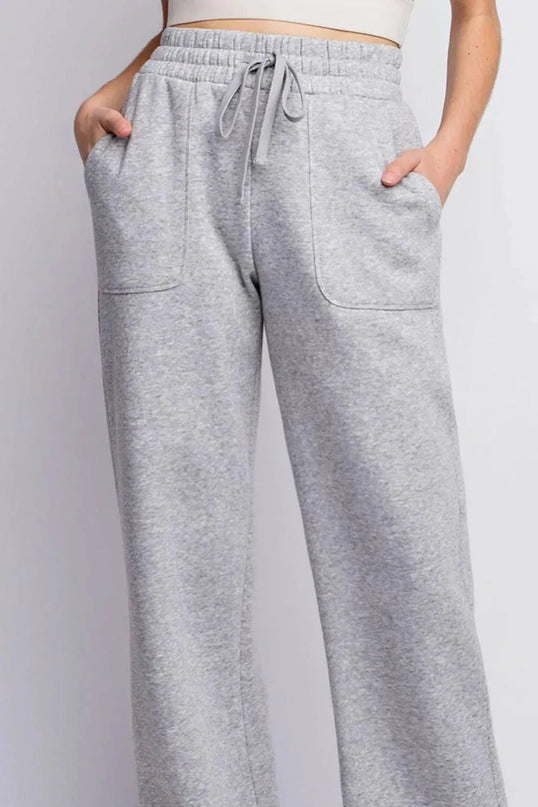 Chic Drawstring Straight Leg Slit Sweatpants for All Sizes