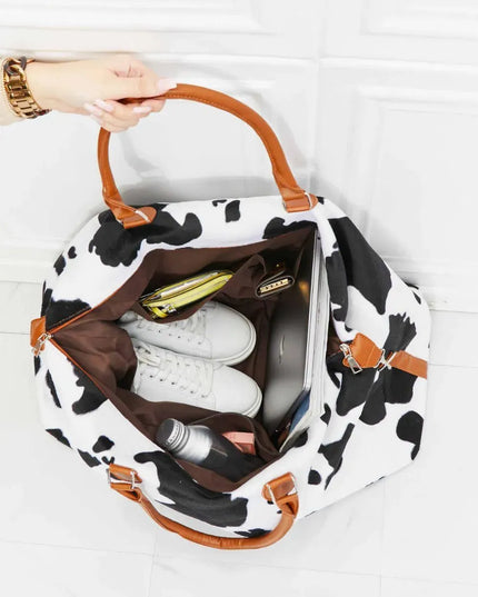 Animal Print Plush Weekender Bag