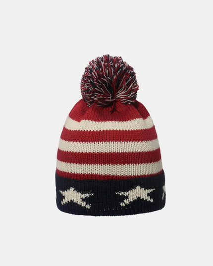 Roll Rim US Flag Knit Hat - ShopEasier