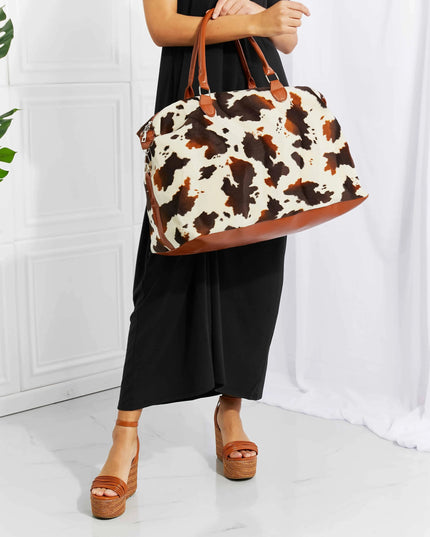 Bolso de fin de semana de felpa con estampado animal