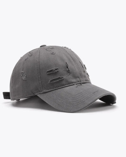 Distressed Adjustable Baseball Cap - ShopEasier