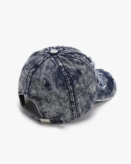 Distressed Cotton Baseball Cap - ShopEasier