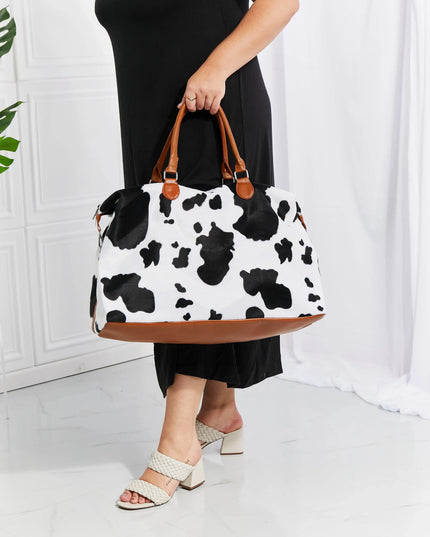 Bolso de fin de semana de felpa con estampado animal