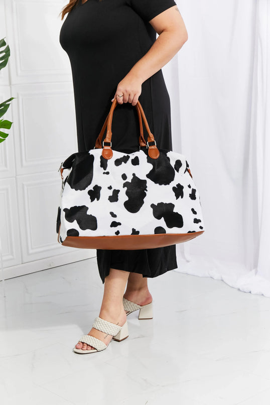 Bolso de fin de semana de felpa con estampado animal