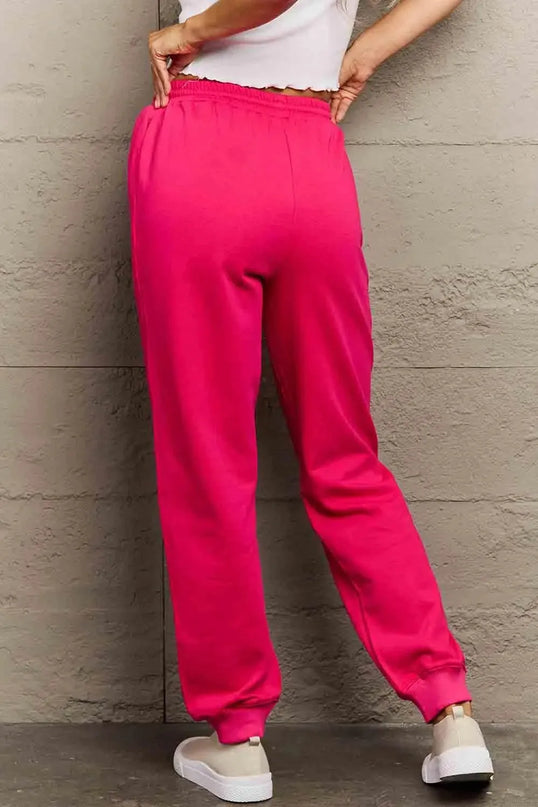 Pantalones deportivos casuales con gráficos Simply Love para máxima comodidad