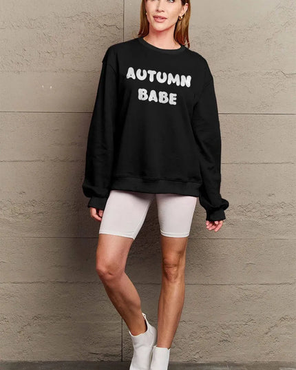 Simply Love Full Size AUTUMN BABE Graphic Sweatshirt - ShopEasier