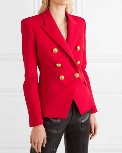 Lapel Collar Long Sleeve Blazer