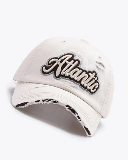 ATLANTIC Graphic Distressed Baseball Cap - ShopEasier