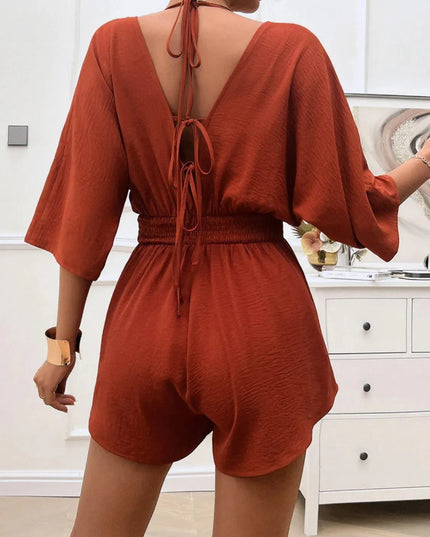 Devine Smocked Tie Back Romper