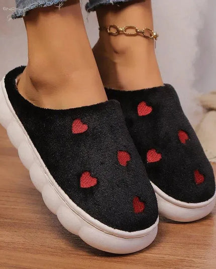 Zapatos planos con punta redonda y diseño de corazón encantador