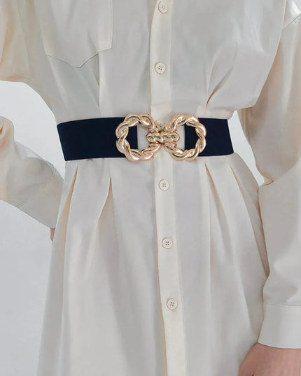 Elastic Belt with Zinc Alloy Buckle