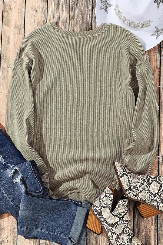 Glamorous Sequin-Embellished Dropped Shoulder Sweatshirt