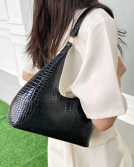 PU Leather Stone Texture Shoulder Bag