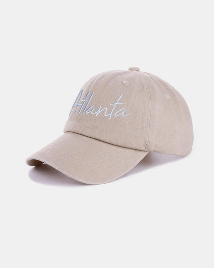 Zenana Washed ATLANTA Embroidered Baseball Cap - ShopEasier