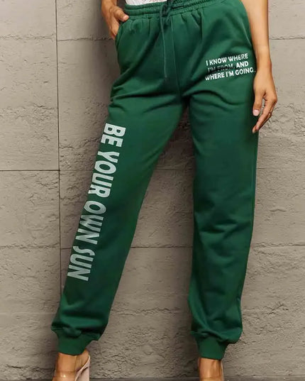 Be Your Own Sun Graphic Sweatpants in Full Size