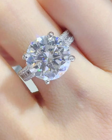 5 Carat Moissanite 925 Sterling Silver Ring - ShopEasier