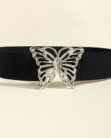 Butterfly Alloy Buckle Elastic Belt - ShopEasier