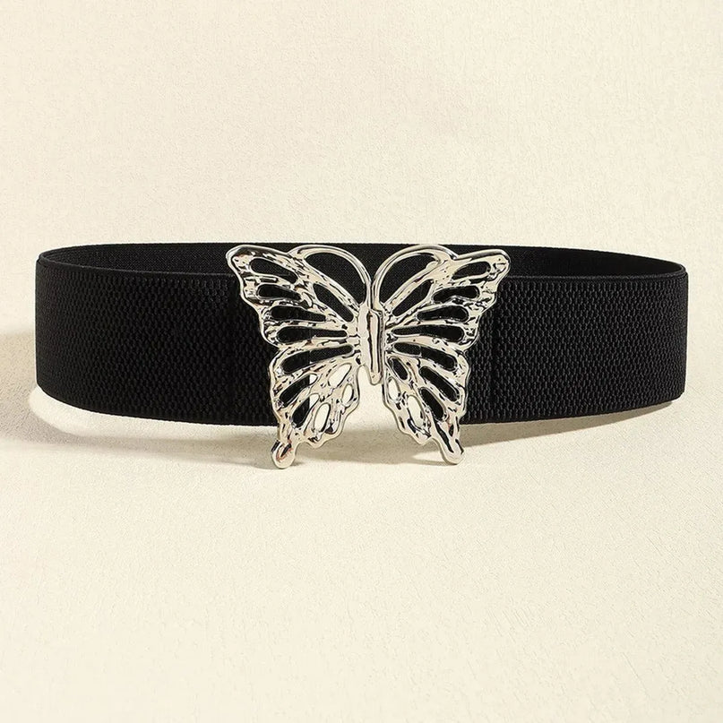 Butterfly Alloy Buckle Elastic Belt - ShopEasier