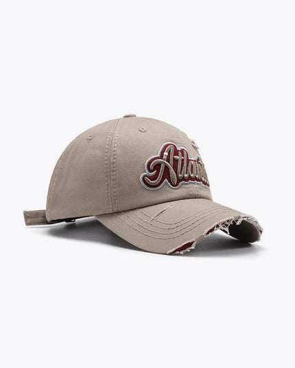 ATLANTIC Graphic Distressed Baseball Cap - ShopEasier