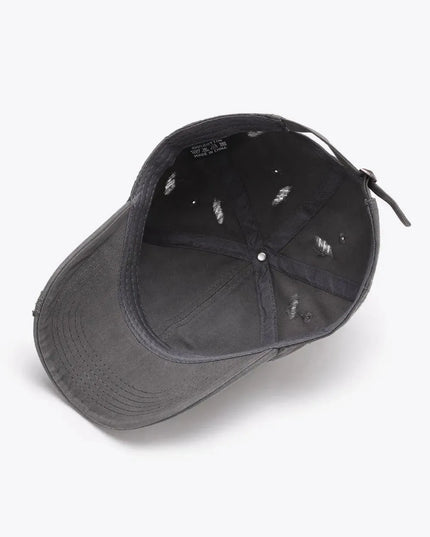 Distressed Adjustable Baseball Cap - ShopEasier