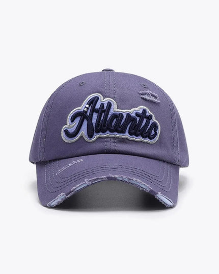 ATLANTIC Graphic Distressed Baseball Cap - ShopEasier