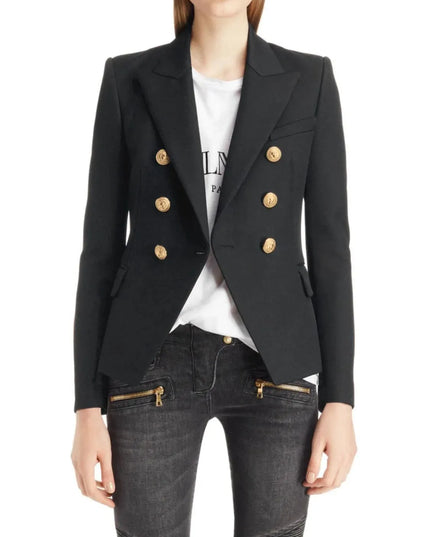 Lapel Collar Long Sleeve Blazer