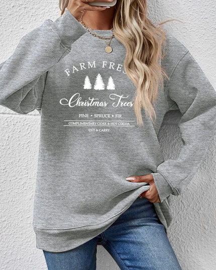 Graphic Print Oversized Sweatshirt with Dropped Shoulders