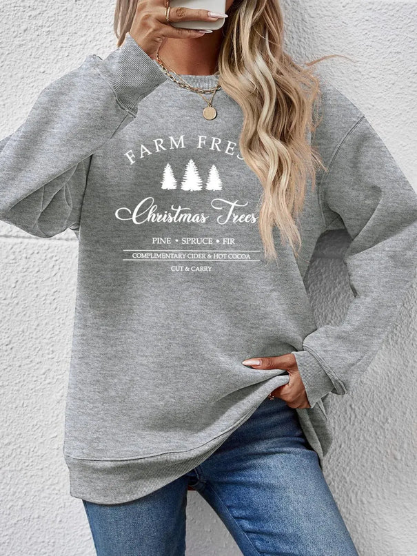 Graphic Print Oversized Sweatshirt with Dropped Shoulders