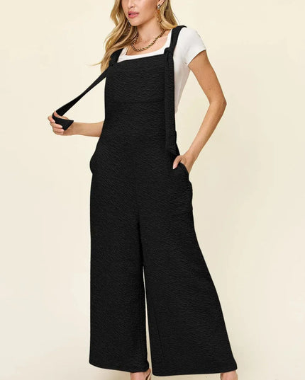 Double Take Full Size Sleeveless Wide Leg Jumpsuit - ShopEasier