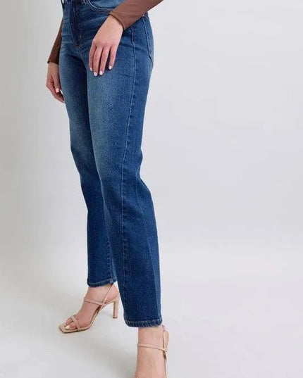 Judy Blue Full Size Side Seam Detail Straight Jeans with Pockets - ShopEasier