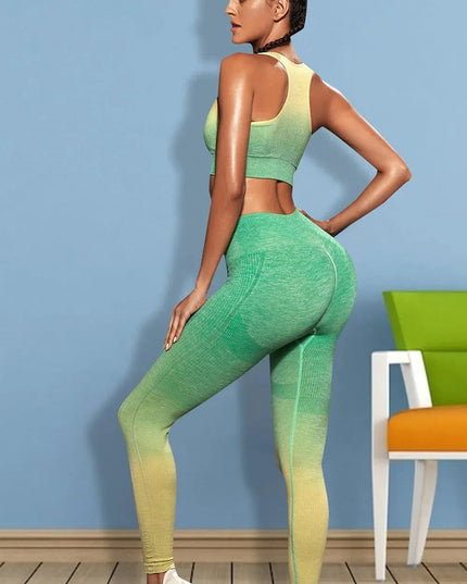 Gradient Sports Tank and Leggings Set - ShopEasier