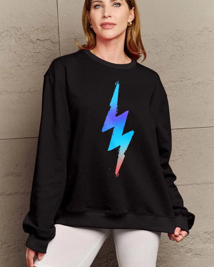 Simply Love Full Size Graphic Round Neck Sweatshirt - ShopEasier