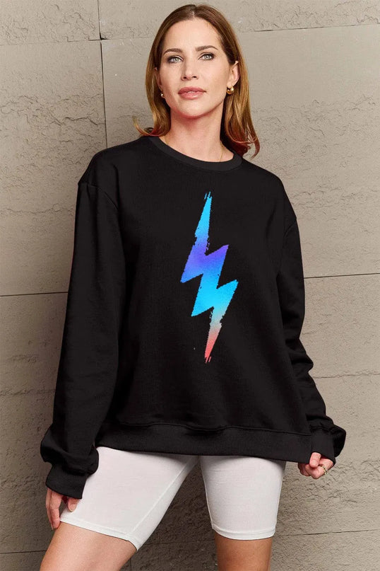 Simply Love Full Size Graphic Round Neck Sweatshirt - ShopEasier