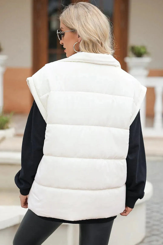 Insulated Zip Front Vest with Functional Pockets