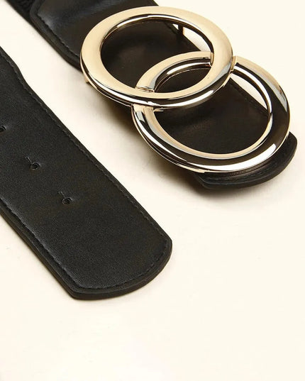 Zinc Alloy Buckle Elastic PU Belt - ShopEasier