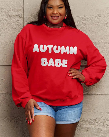 Simply Love Full Size AUTUMN BABE Graphic Sweatshirt - ShopEasier