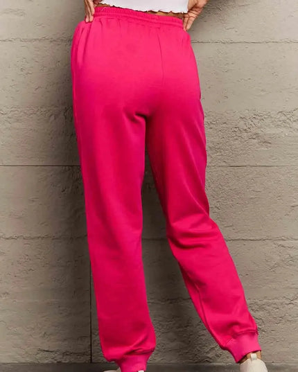 Chic Pink Graphic Sweatpants for Everyday Comfort