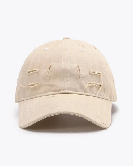 Distressed Adjustable Baseball Cap - ShopEasier