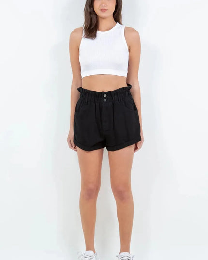 Chic High Waist Paper Bag Shorts for Effortless Summer Style