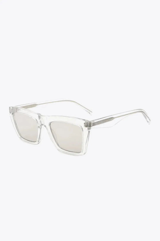 Gafas de sol rectangulares con montura de propionato de celulosa y protección UV400